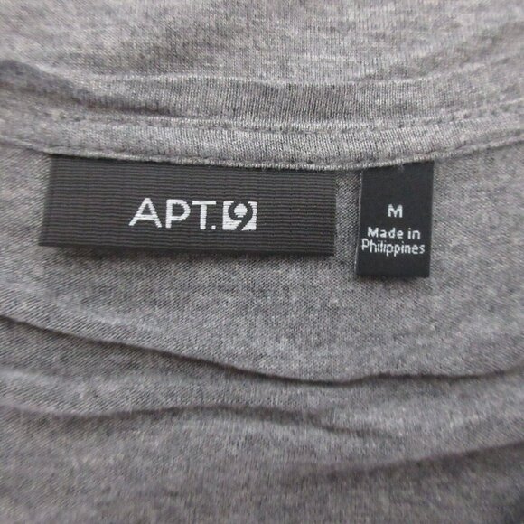 Apt 9 Womens Top Sz Medium Embellished Studded White Front Gray Back Cap Sleeve - Picture 3 of 7